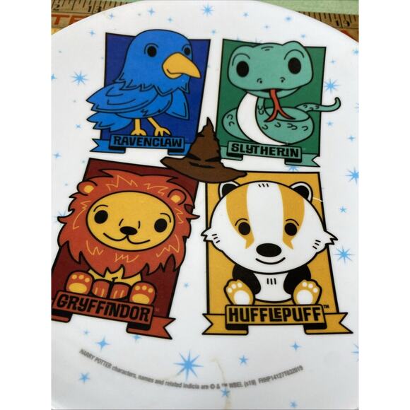 Harry Potter Melamine Plastic Plate 8” 1990s Y2k Gryffindor Hufflepuff Ravenclaw - Picture 3 of 7